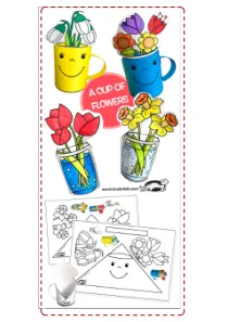craft-coloring,flower,spring