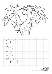 fine-motor,giraffe,squares