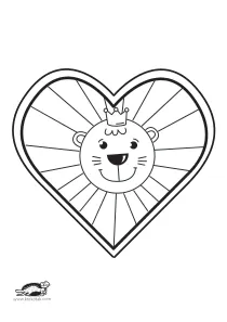 coloring,craft-coloring,heart,lion,valentines-day