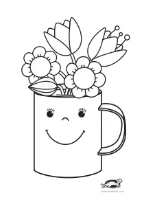 coloring,craft-coloring,flower,spring