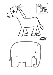 elephant,fine-motor,zebra
